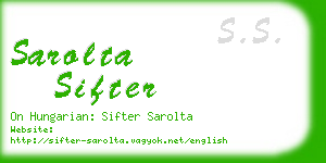 sarolta sifter business card